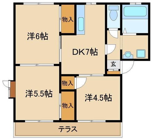 ヴィラ・エクレールAの物件間取画像